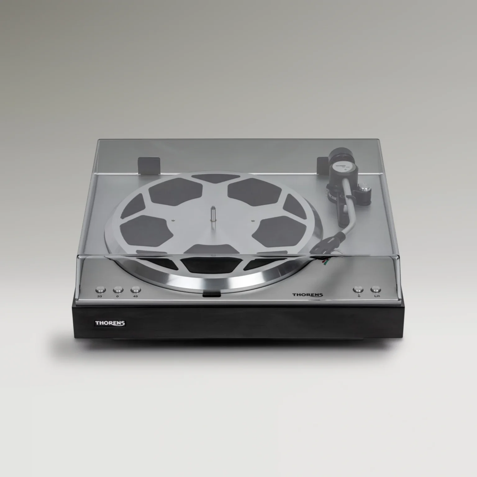 Thorens TD 404 DD Front mit Haube